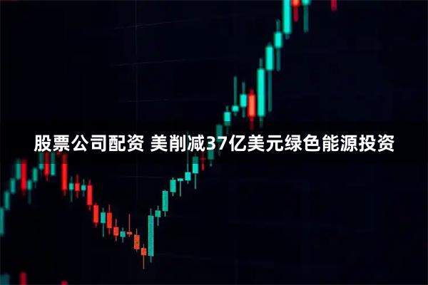 股票公司配资 美削减37亿美元绿色能源投资